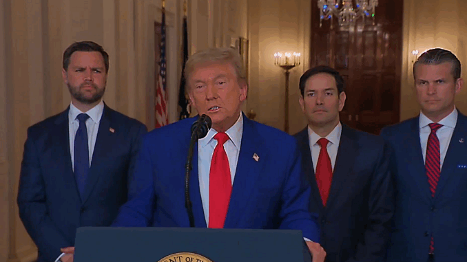 Trump y sus principales secretarios de Estado, si dirige a la Nación.