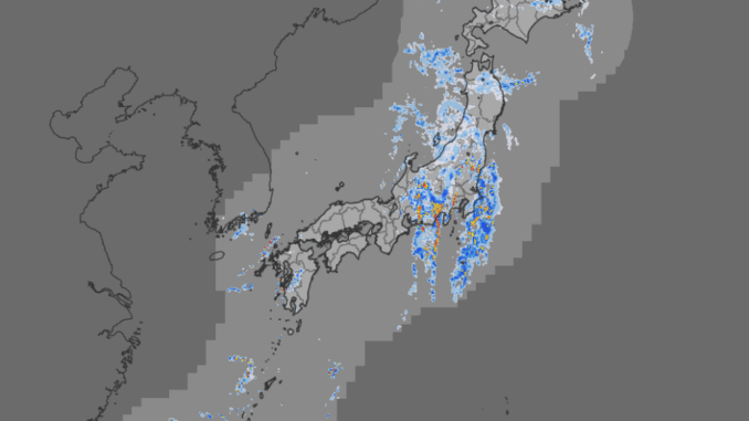 Imagen satelital de lluvias a las 07.25 horas (JMA)