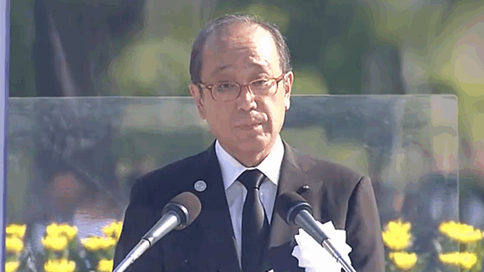 El alcalde de Hiroshima, Kazumi Matsui