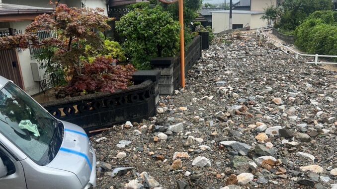 Inundaciones graves en la ciudad de Yatsushiro en Kumamoto