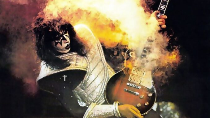 Ace Frehley en una performance con Kiss en 1977 - 2