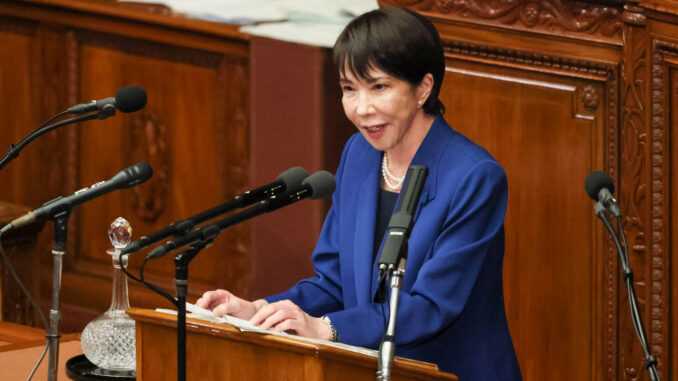 Sanae Takaichi expone su política de gobierno ante el Parlamento 2
