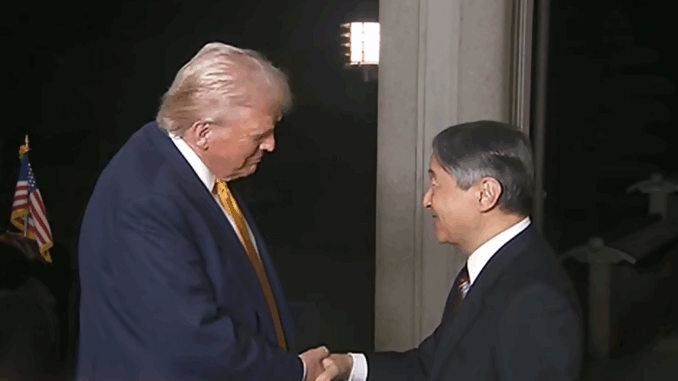 Trump y Naruhito se reúnen en el Palacio Imperial de Tokio