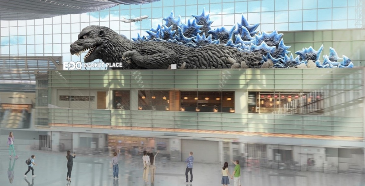 とても貴重　動作確認済み　貿易センタービルにせまるGODZILLA Haneda presenta el monumento de Godzilla más grande del mundo